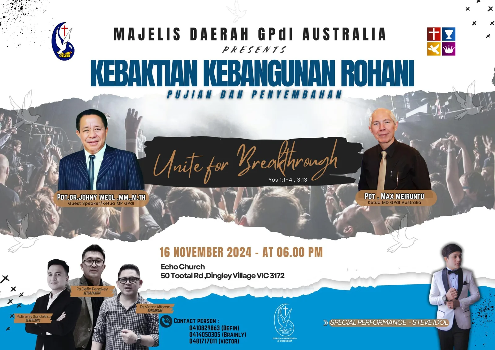 KKR Akbar GPdI Australia di Melbourne Sukses Digelar